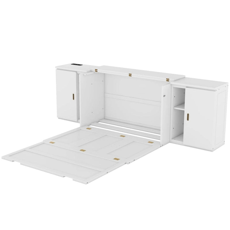 QW Full Size Murphy Bed with Shelves
