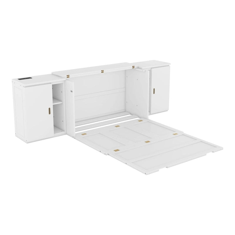 QW Full Size Murphy Bed with Shelves