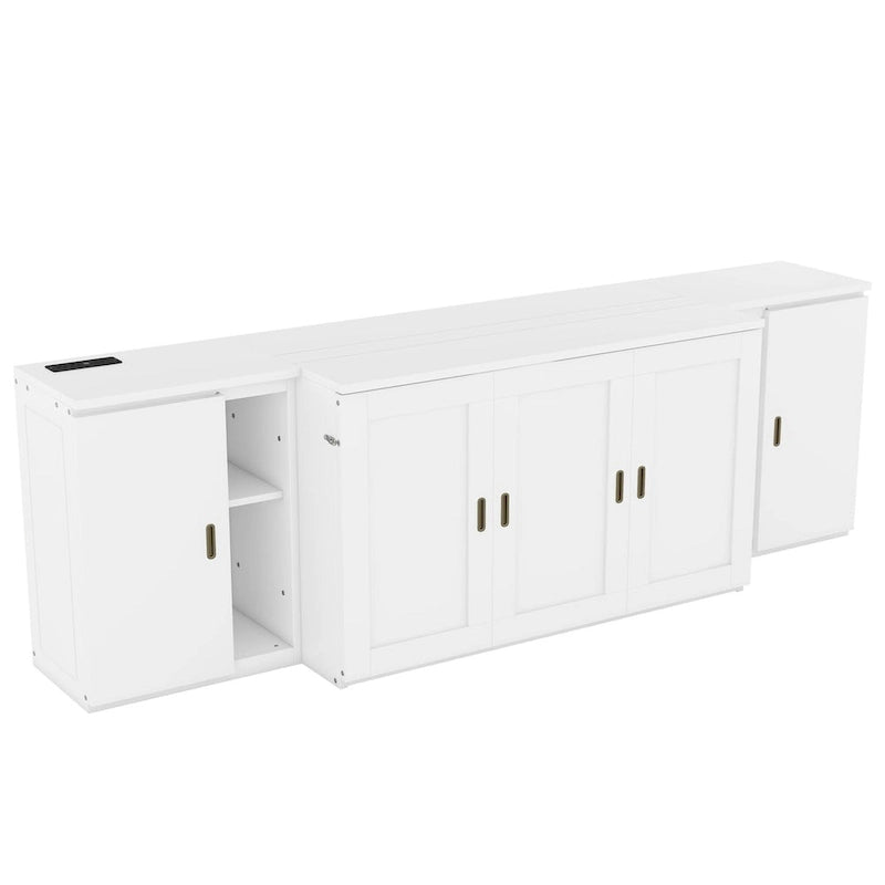 QW Full Size Murphy Bed with Shelves