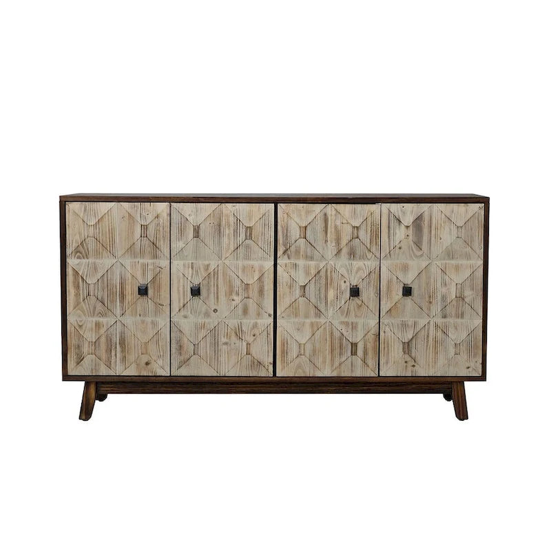 59.84 Vintage Freestanding Storage Cabinet with 4 Doors