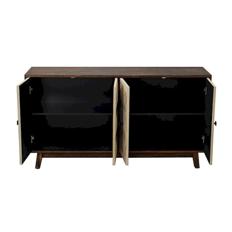 59.84 Vintage Freestanding Storage Cabinet with 4 Doors