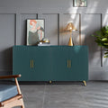 Wood Tv Stand With Storage Cabinet & Adjustable Shelves