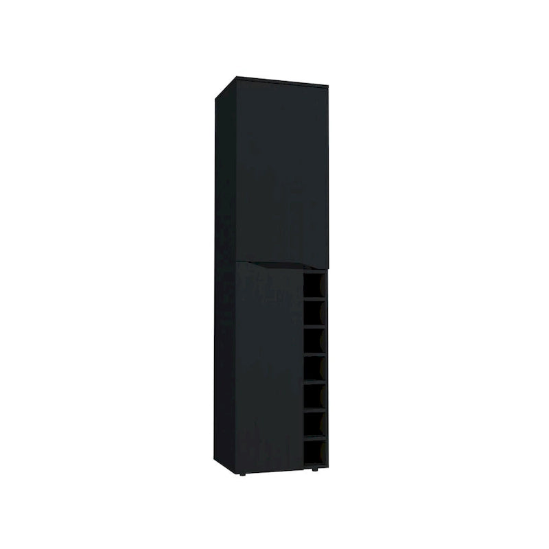 Obregon Tall Cabinet, Seven Cubbies, Two-Door Cabinets -Black