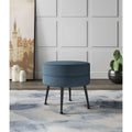Manhattan Comfort Bailey Mid Century Modern Woven Upholstered Round Ottoman