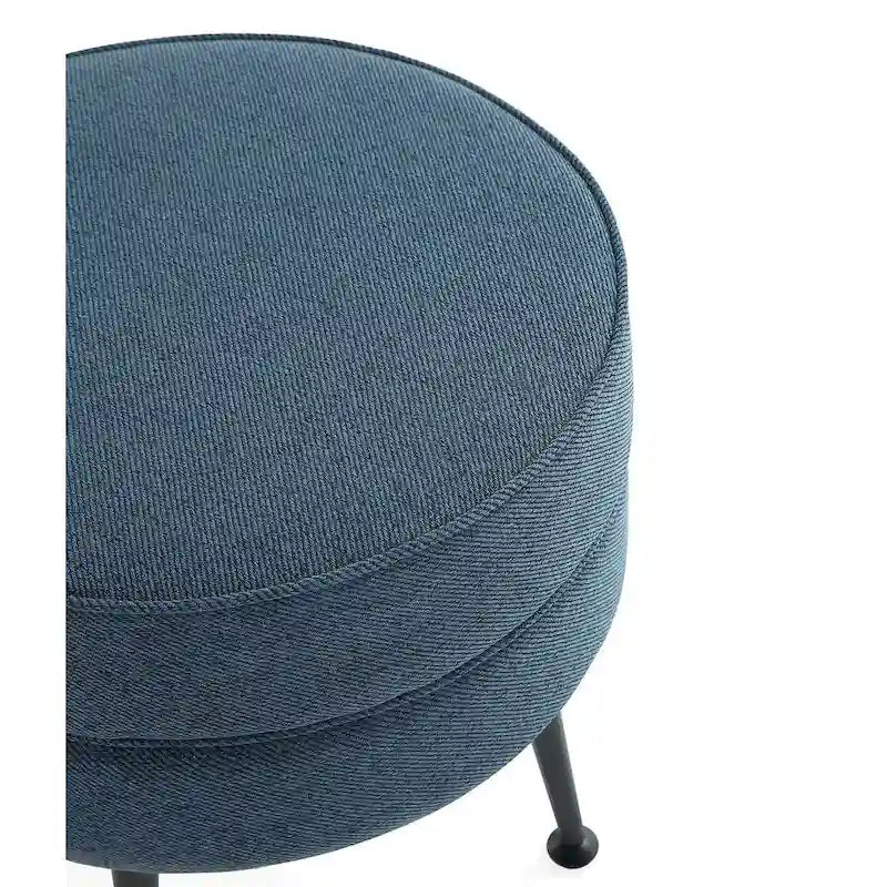 Manhattan Comfort Bailey Mid Century Modern Woven Upholstered Round Ottoman