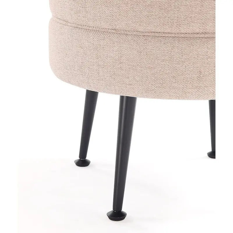 Manhattan Comfort Bailey Mid Century Modern Woven Upholstered Round Ottoman