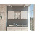 Superior 150 Wall Cabinet With Glass, Four Interior Shelves, Two Double Door