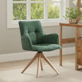 Art Leon Swivel Wood Accent Arm Chair