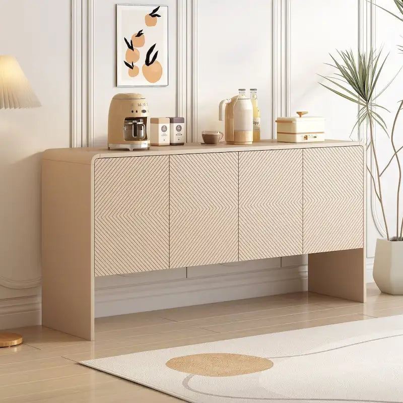 60L Large Storage Space with 4 Doors and Rebound Device - N/A