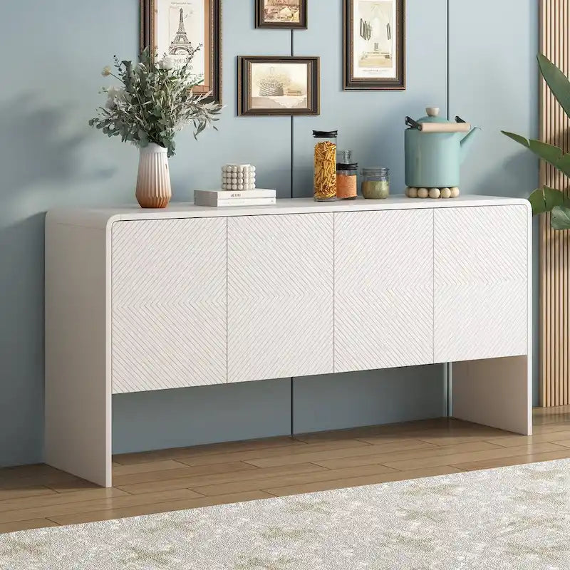 60L Large Storage Space with 4 Doors and Rebound Device - N/A