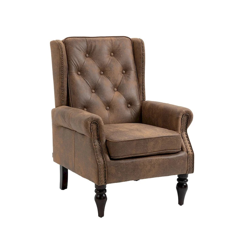 Wood Frame Armchair Modern Accent Chair Lounge Chair for Living Room - 29.33 x31.50x 39.37
