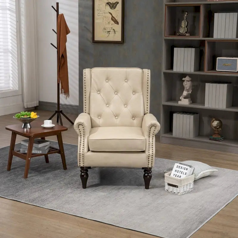 Wood Frame Armchair Modern Accent Chair Lounge Chair for Living Room - 29.33 x31.50x 39.37
