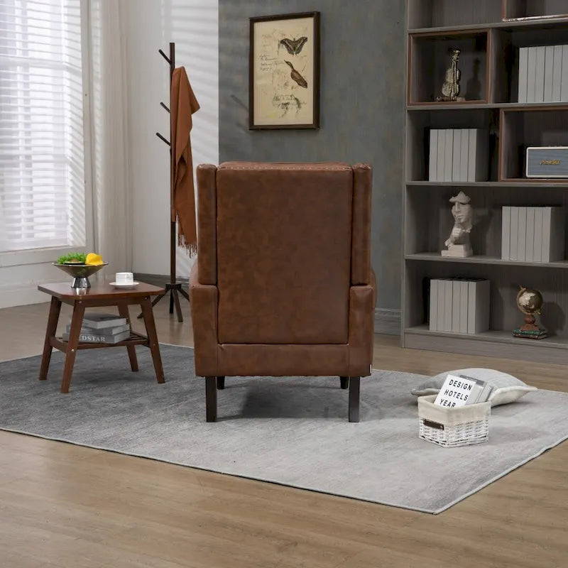 Wood Frame Armchair Modern Accent Chair Lounge Chair for Living Room - 29.33 x31.50x 39.37