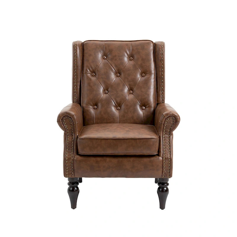 Wood Frame Armchair Modern Accent Chair Lounge Chair for Living Room - 29.33 x31.50x 39.37