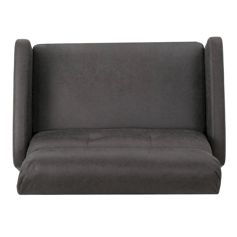 Modern Fabric Double Seat Recliner Chair with Plush Cushions by Christopher Knight Home