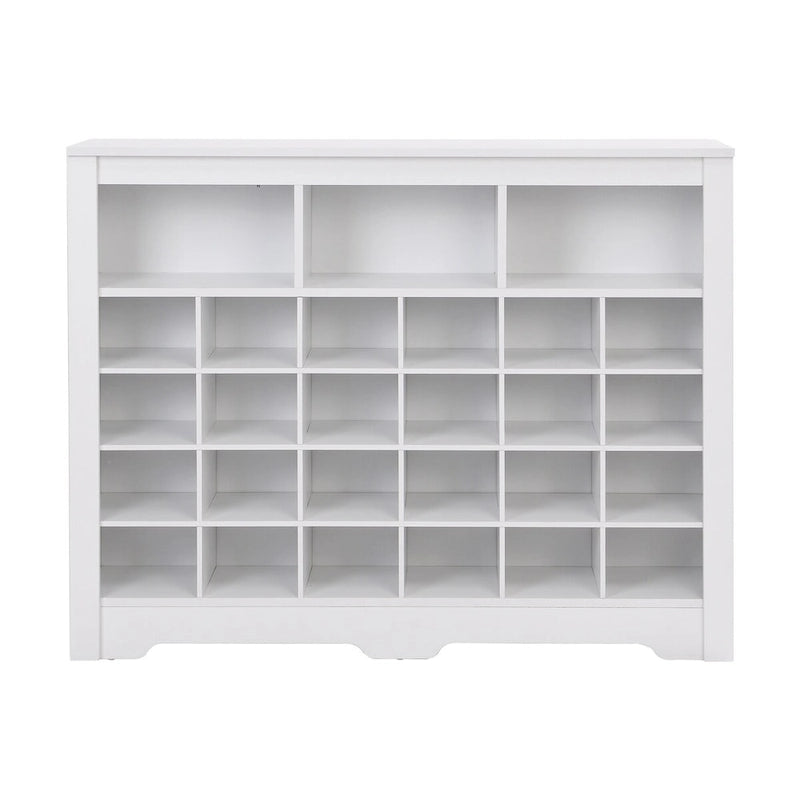 Sleek Design 24 Shoe Cubby Console