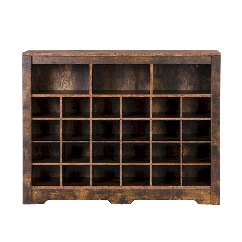 Sleek Design 24 Shoe Cubby Console