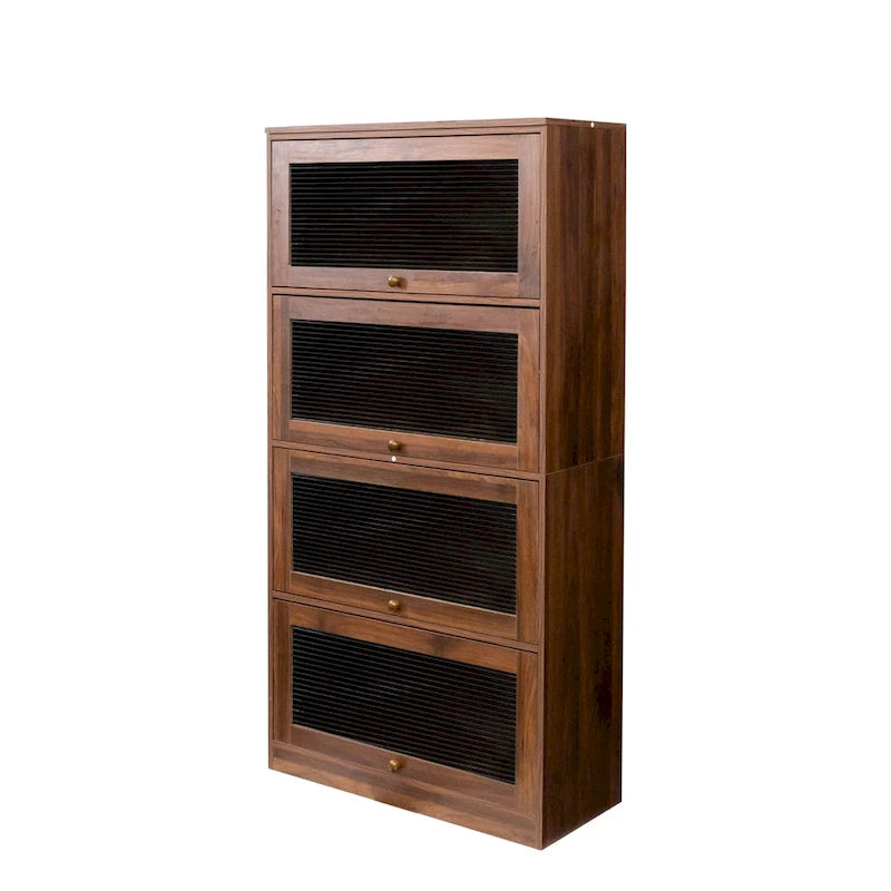 Contemporary Glass Doors Office Storage Cabinet