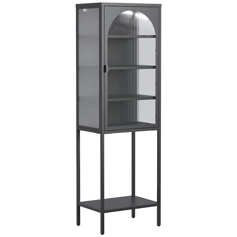 5-Tier Cube Bookshelf Storage Cabinet with 3 Adjustable Shelves
