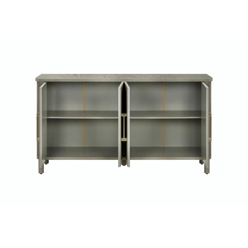 Curved Countertop Storage Cabinet with Four Doors