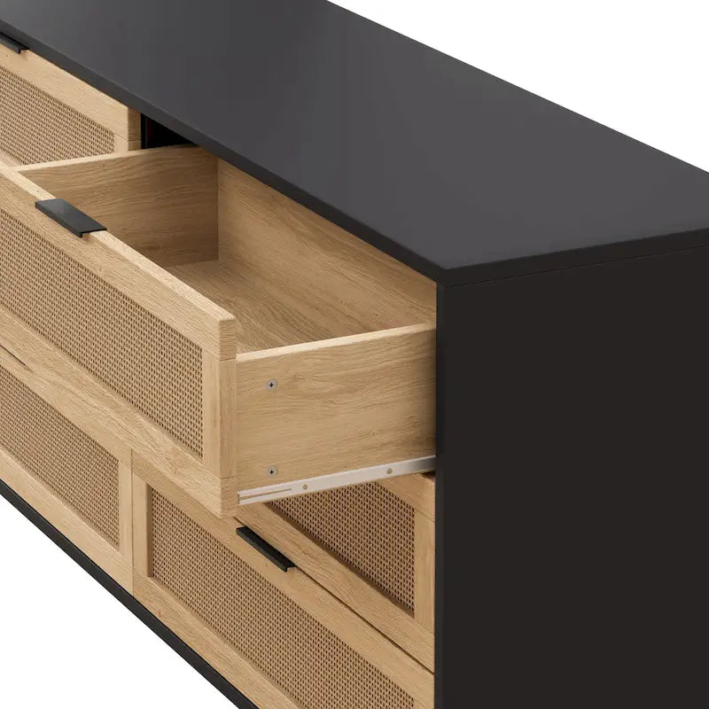 RR 59.066-Drawers Rattan Storage Cabinet