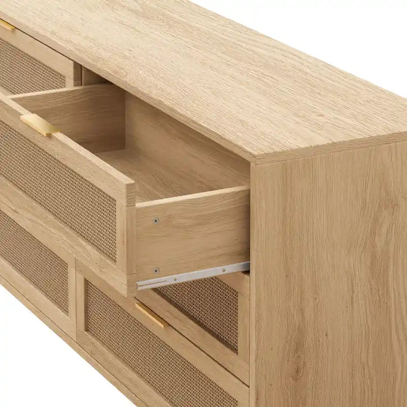 RR 59.066-Drawers Rattan Storage Cabinet