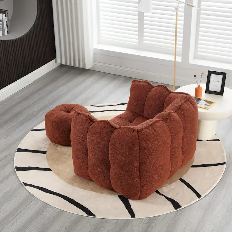 Roomfitters Soft Bean Bag Chair with High Resilient Foam Chips for Living Room