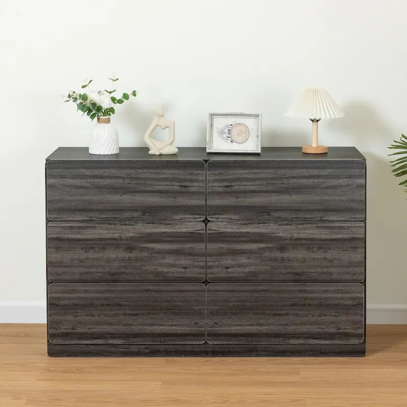 Drawer dresser cabinet,bar cabinet,Buffet server console,table storge cabinets,Flat out the corners of the drawers,six drawers