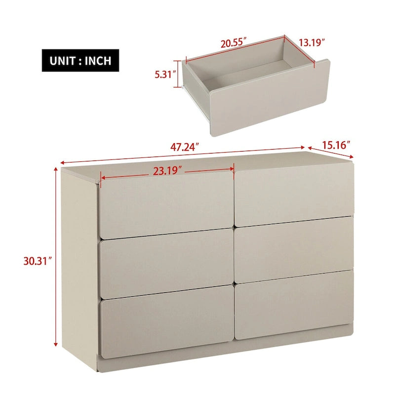 Drawer dresser cabinet,bar cabinet,Buffet server console,table storge cabinets,Flat out the corners of the drawers,six drawers