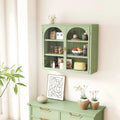 27.56Glass Doors Modern Two-door Wall Cabinet with Featuring Three-tier Storage for Entryway,with Characteristic Woven Pattern