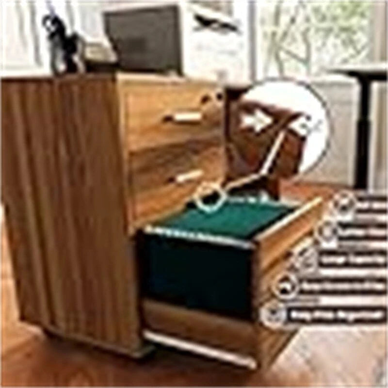 Wood Filing Cabinet - 15.75D x 31.69W x 26.29H