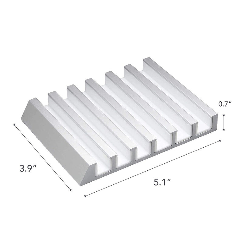 Yamazaki Home Phone and Tablet Stand - Aluminum, Aluminum - L 5.12 x W 3.94 x H 0.71 inches