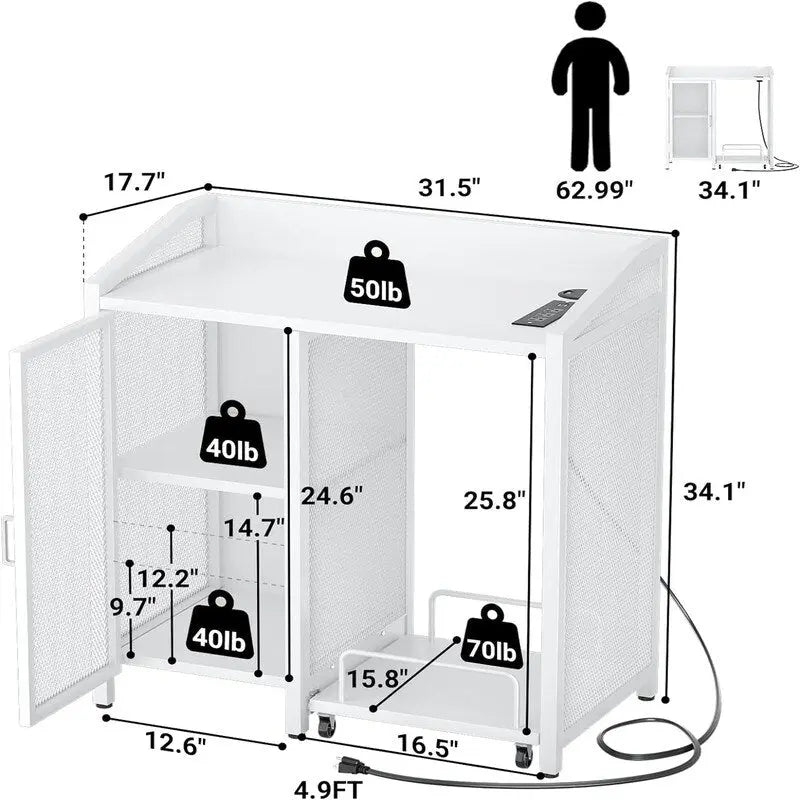 Office File Cabinets for Home Office - 16.5D x 31.5W x 34H
