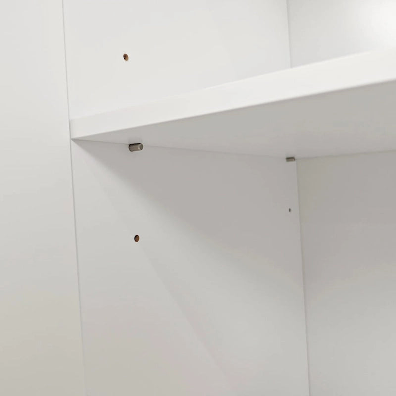 Functional 4-Door Intaglio Storage Cabinet with Pine Legs