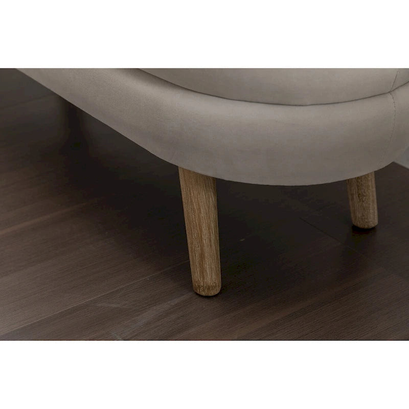 Velvet Fabric Storage Bench Bedroom Bench With Wood Legs For Living Room Bedroom Indoor,Light Gray