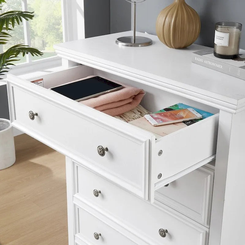 5 Storage Drawers Dresser Cabinet
