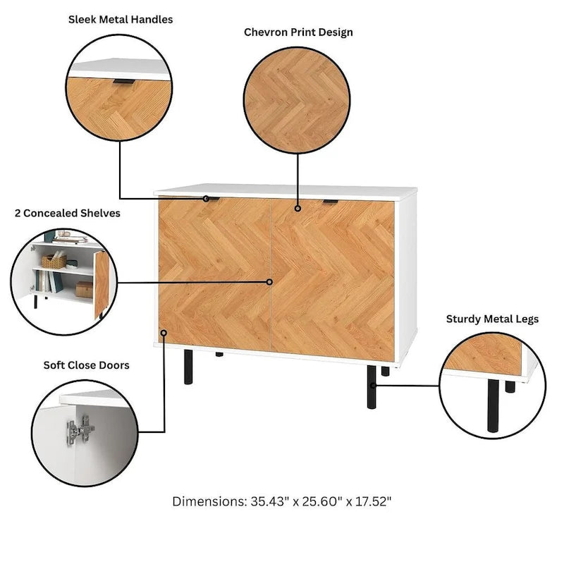 Manhattan Comfort Mid-Century Modern Liam Accent Cabinet