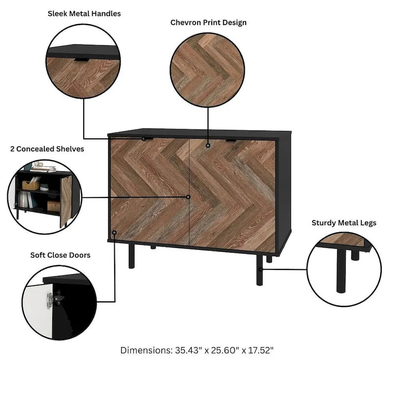 Manhattan Comfort Mid-Century Modern Liam Accent Cabinet