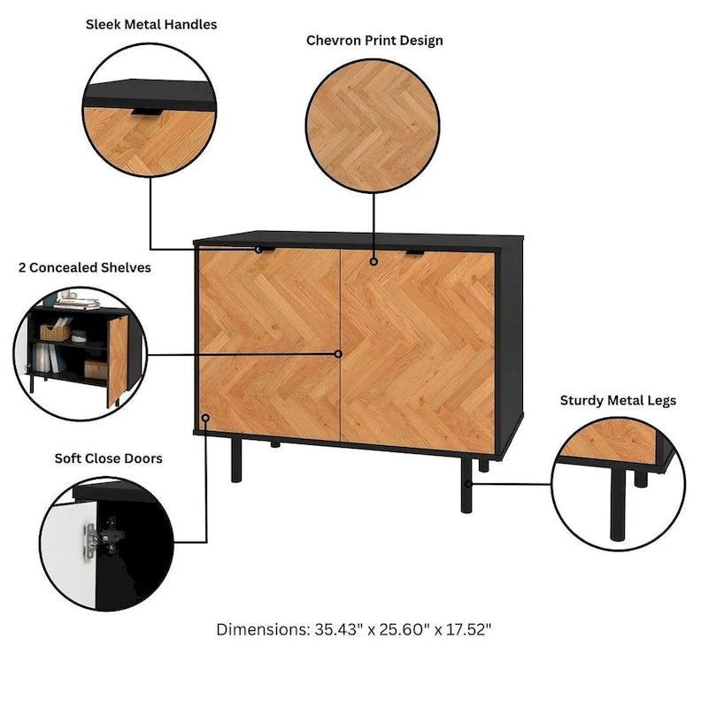 Manhattan Comfort Mid-Century Modern Liam Accent Cabinet