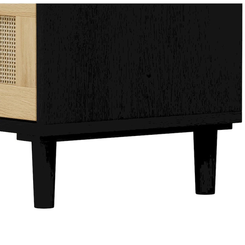 3-Drawers Rattan Storage Cabinet for Bedroom,Living Room,Dining Room