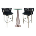 Pub Table with Bar Stools 30 Height Matching Barcelona 3Pc Set