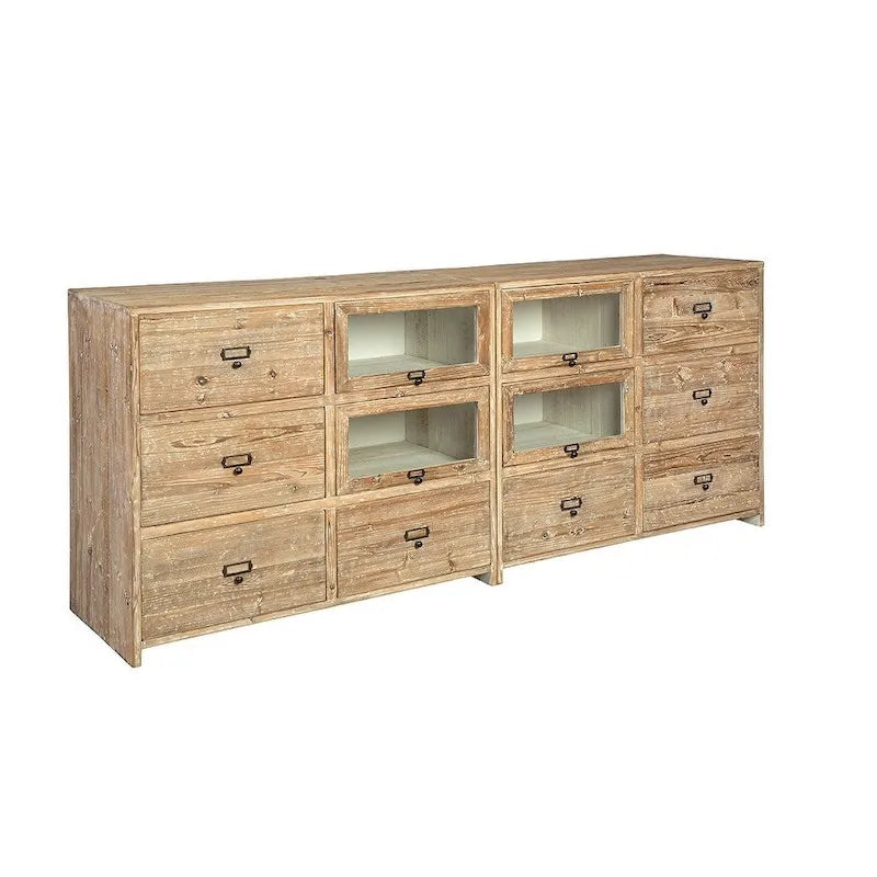 Large Distressed Apothecary Display Chest