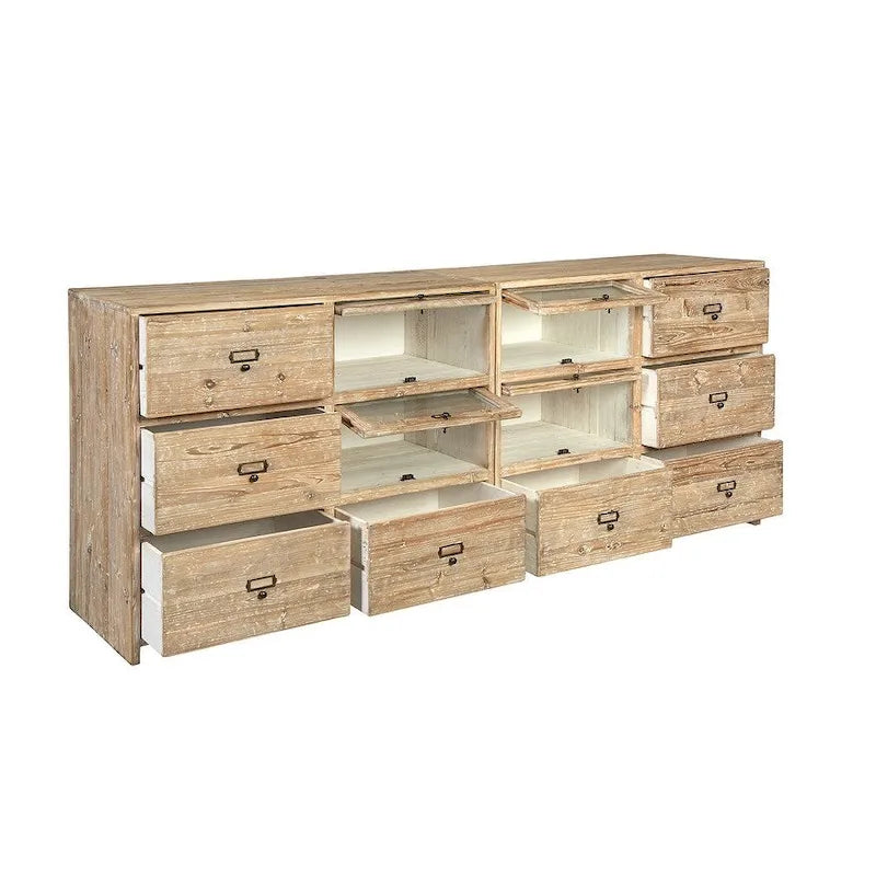 Large Distressed Apothecary Display Chest