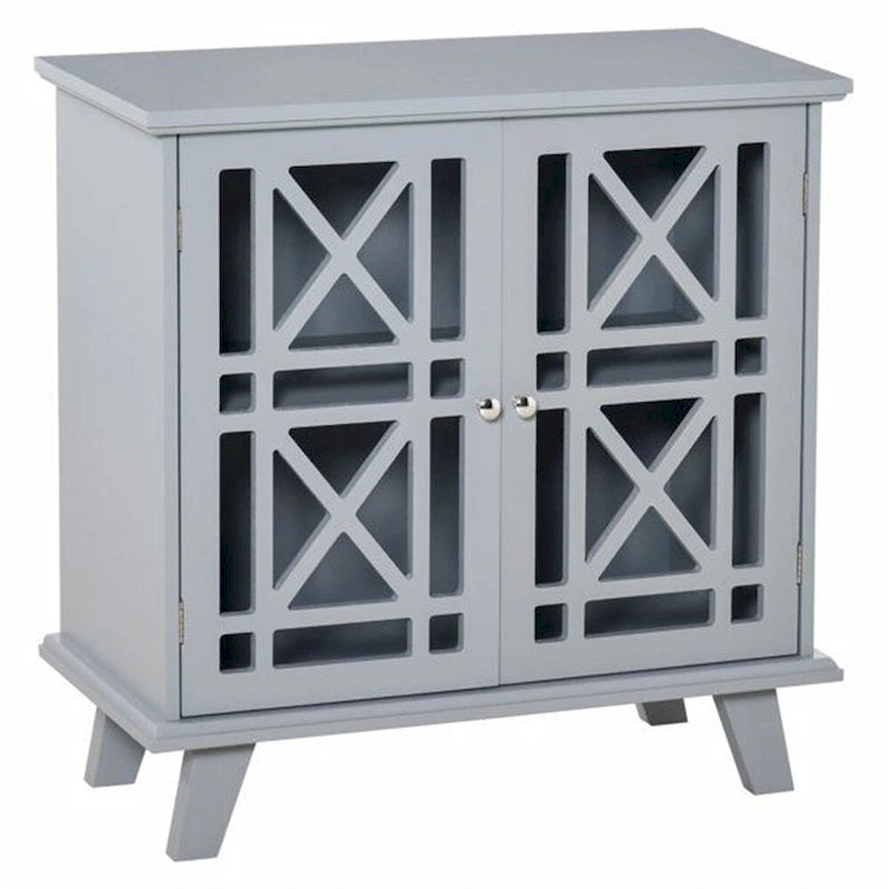 Anti-Toppling Wood Kitchen Storage Cabinet with Doors - N/A