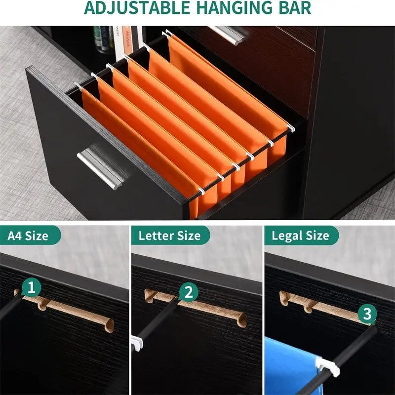 3 Drawer Lateral Filing Cabinet - 15.74D x 39.37W x 25.59H