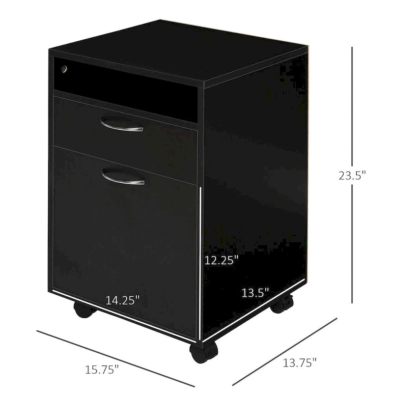 Mobile Storage Cabinet Organizer with Drawer and Cabinet