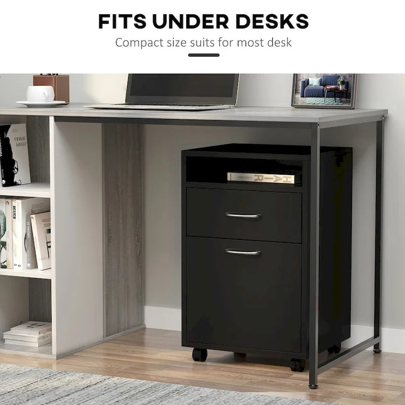 Mobile Storage Cabinet Organizer with Drawer and Cabinet