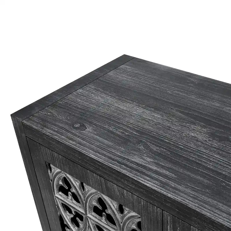 Hollow Four Door Antique Cabinet