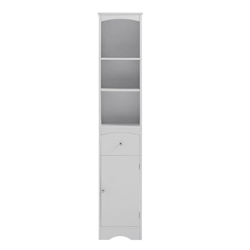 Tall Bathroom Cabinet Freestanding Storage Cabinet with Drawer - 13.4L x 9.1W x 66.9H