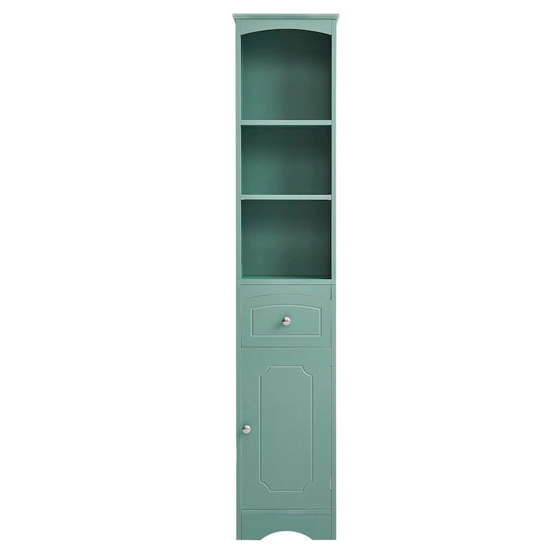 Tall Bathroom Cabinet Freestanding Storage Cabinet with Drawer - 13.4L x 9.1W x 66.9H